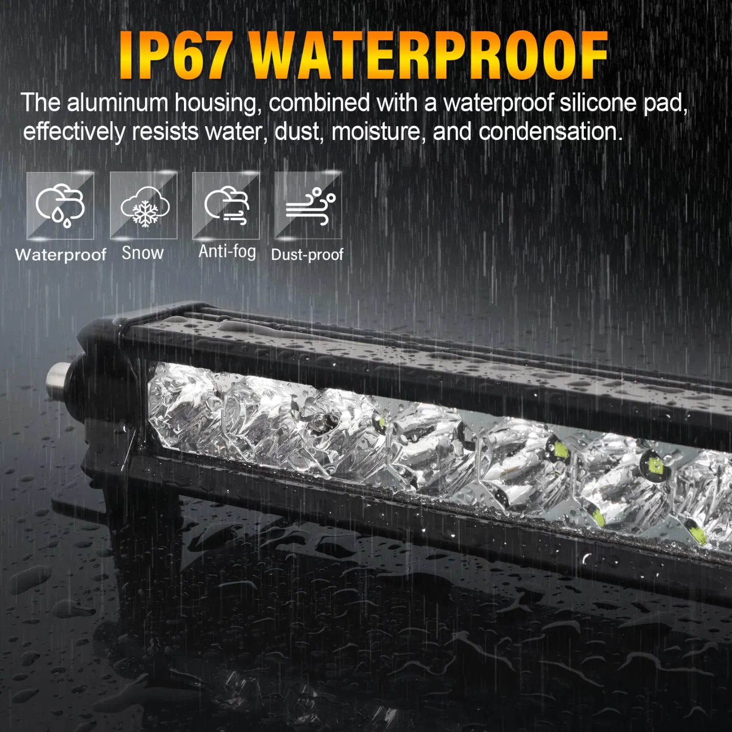 Tapaodu 11-дюймовая октагональная светодиодная лампа для бампера — однорядный габаритный фонарь DRL