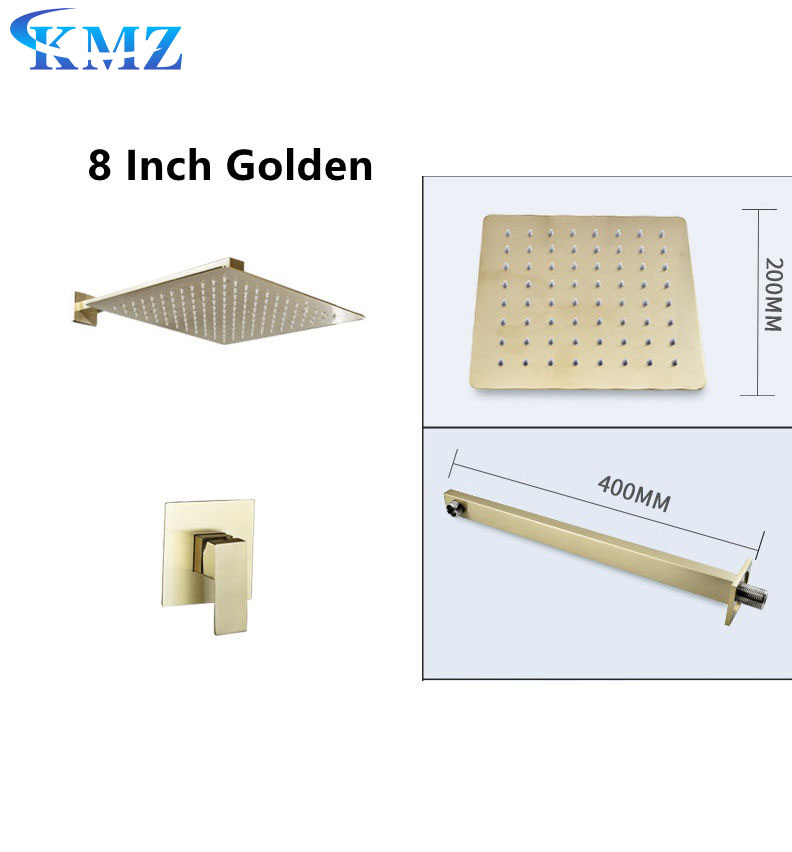 Wholesale Price Single Lever Square Rain Shower Head Concealed Wall Mounted Bathroom Shower Set Ceiling Shower Faucet Bathtub Faucet