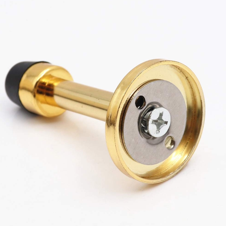 Mdmp-008AG Die-Cast Zinc Door Stop, Satin Gold Finish