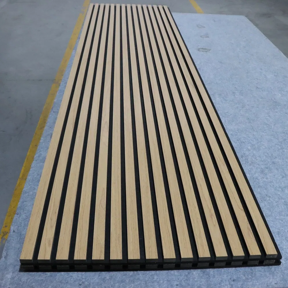 Natural Wood Veneer Acoustic Panels Design Wood Slat Wall Acoustic Wood Panels Sound Proof