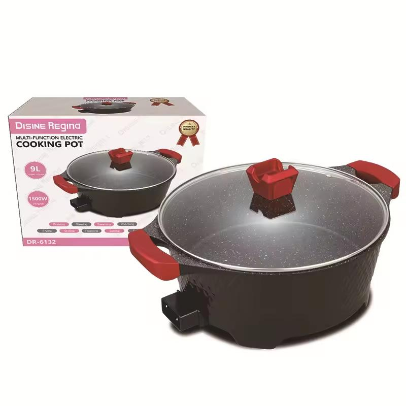 10L New Simple Design Multi Functional Hot Pot Aluminum Kitchen Electric Pan Non-Stick Cooking Pot