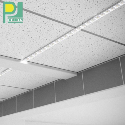 Acoustic Mineral Fiber Ceiling Tiles Suspended