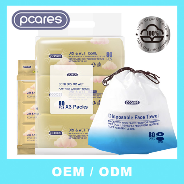 Sustainable Cotton Soft Towel at Home Portable Clean Face Towel Disposable