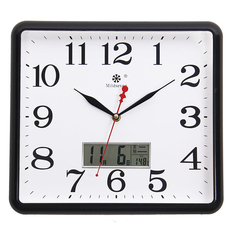 Modern Square Silent Wall Clock for Stylish Living Rooms