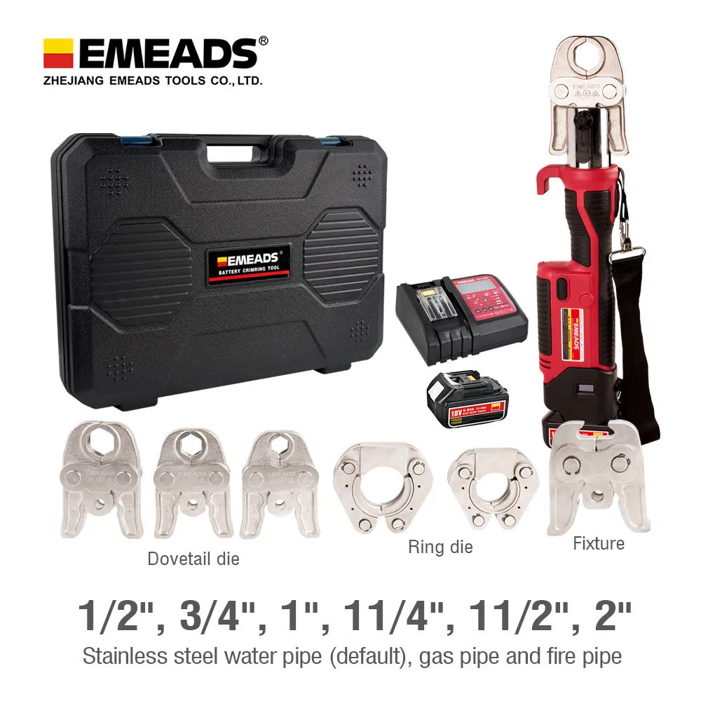 Ge-1550 Battery PRO Press Toolpropress Copper Pipe Hydraulic Plumbing HVAC Tools