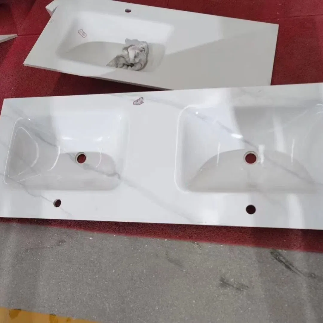 Customized Artificial Marble Calacatta White Quartz Slab Apartment Kitchen Countertop