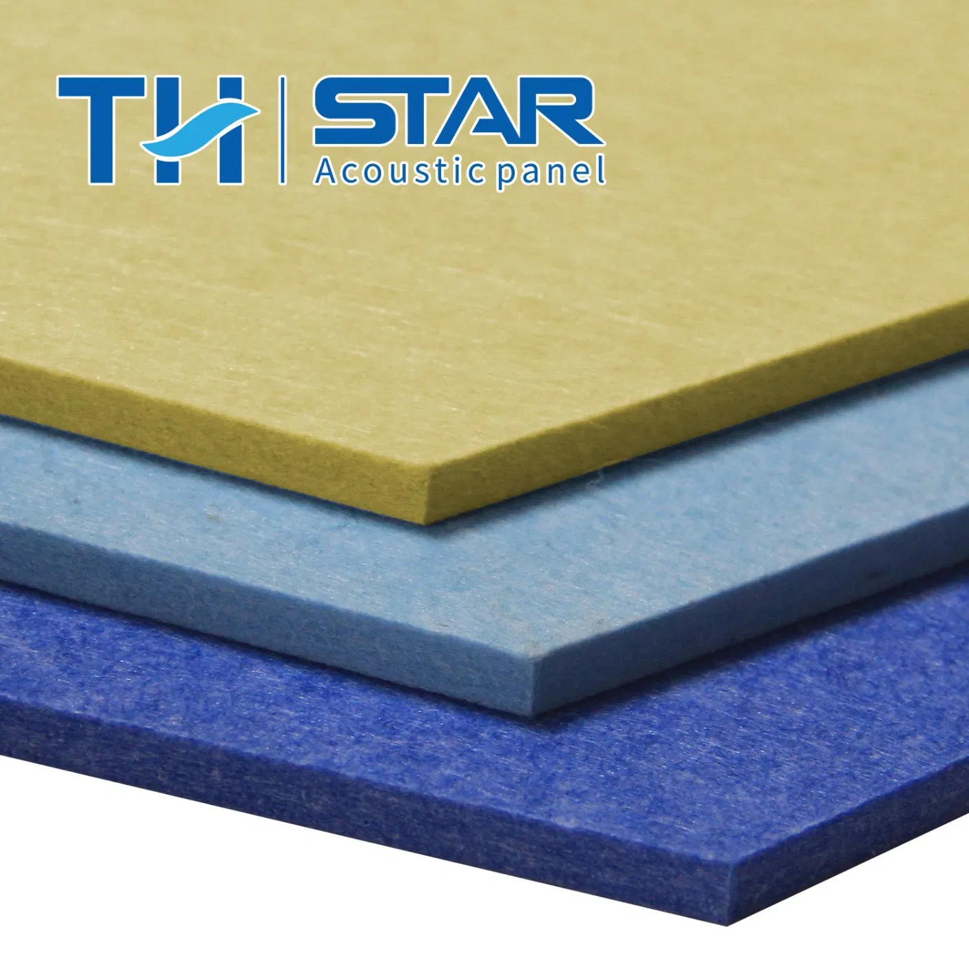 Beveled Edge Decor Sound Proof Padding Wall Tiles Polyester Fiber Hexagon Acoustic Panels