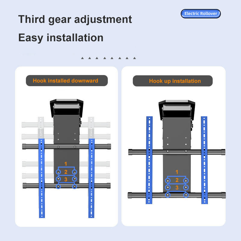 High Quality Multi-Directional Adjustable Motorized Hidden Flip Down Electronic Screen TV Ceiling Mount for 50-90 Inch