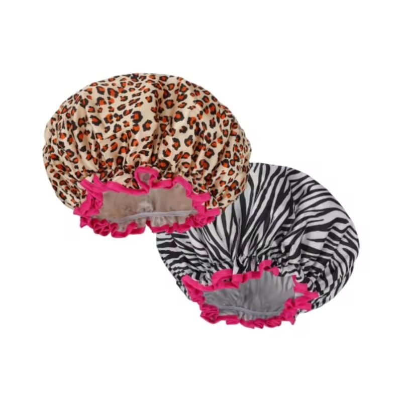 Promotional Multiple Repurchase Reusable Waterproof Double Protection Elastic Shower Caps