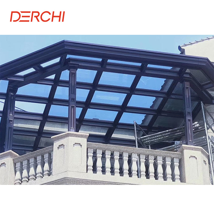 Garden Winter Sunshine Greenhouse Aluminu Metal Frame Patio Double Glass Sunroom