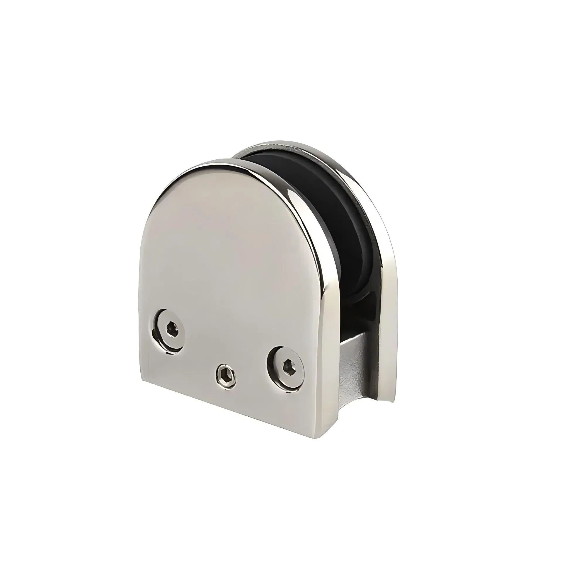 D Type Brushed Stainless Steel 316 Glass Panel Holder Clamp