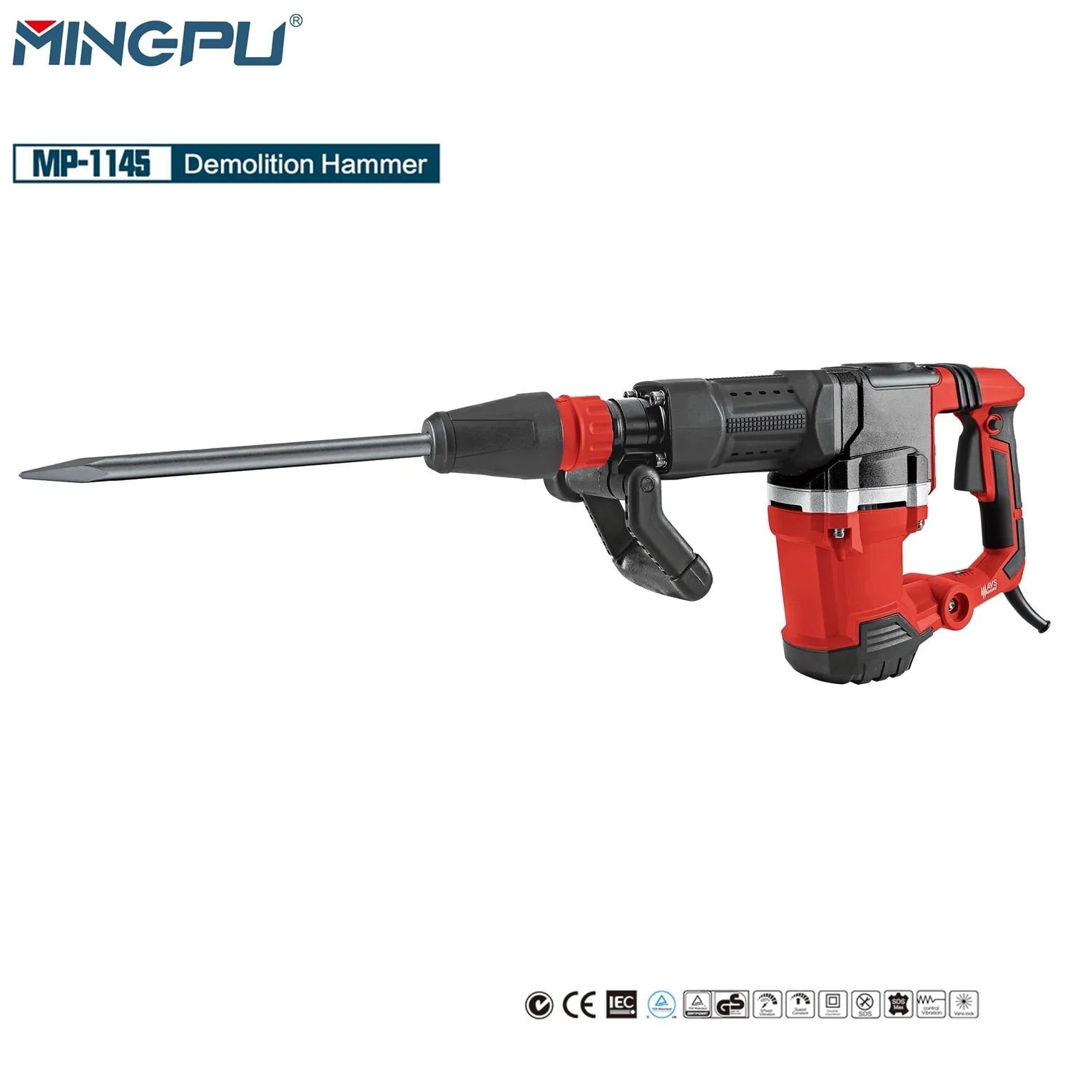 Отбойный молоток SDS Max 1500W Mingpu