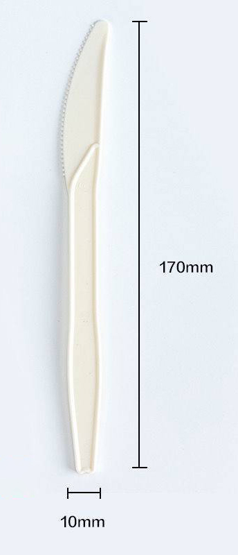 Disposable 170 mm Corn Starch Spoon Knife Fork Cutlery Set