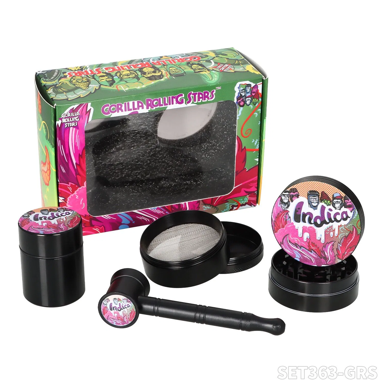 Cigarette Set Storage Kit Cigarette Tray Horn Tube Ashtray Smoke Grinder Seal Tank Set