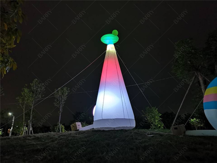 Colorful Lighting Cartoon Inflatable Giraffe for Event Decoration LED