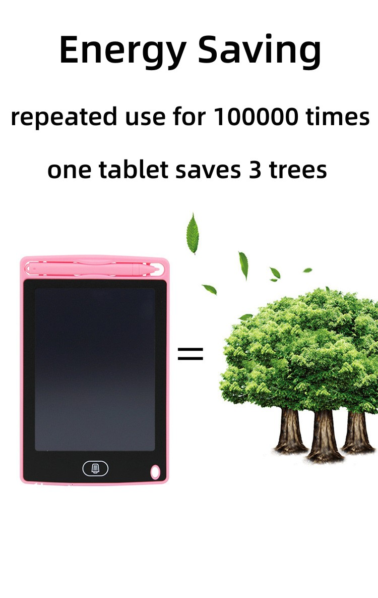 10 Inch LCD Writing Tablet for Kids, Colorful Doodle Board Drawing Tablet with Lock Function, Completely Erasable Reusable Writing/Drawing Pad-Pink