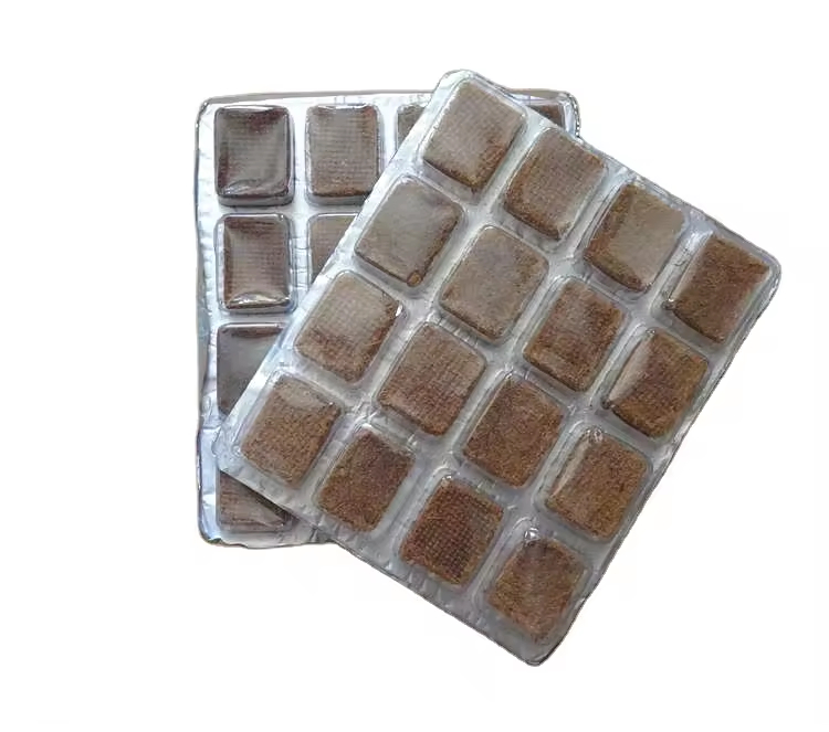 Premium Smokeless Wood Chips Brown Fire Starter Square for Long Lasting BBQ Fires