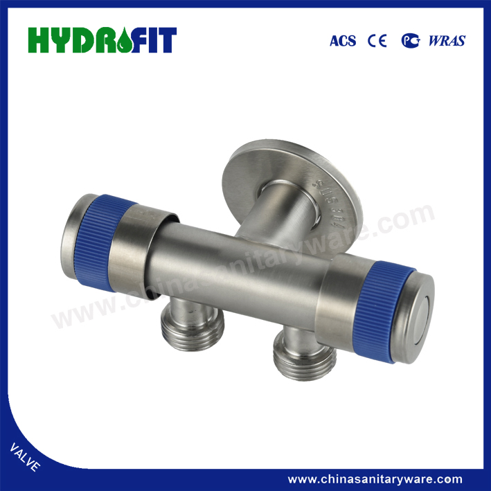 Factory Multi Functional Angle Valve Shattaf Sprayer Accessories 2 Way Valve (FT8704DCP)
