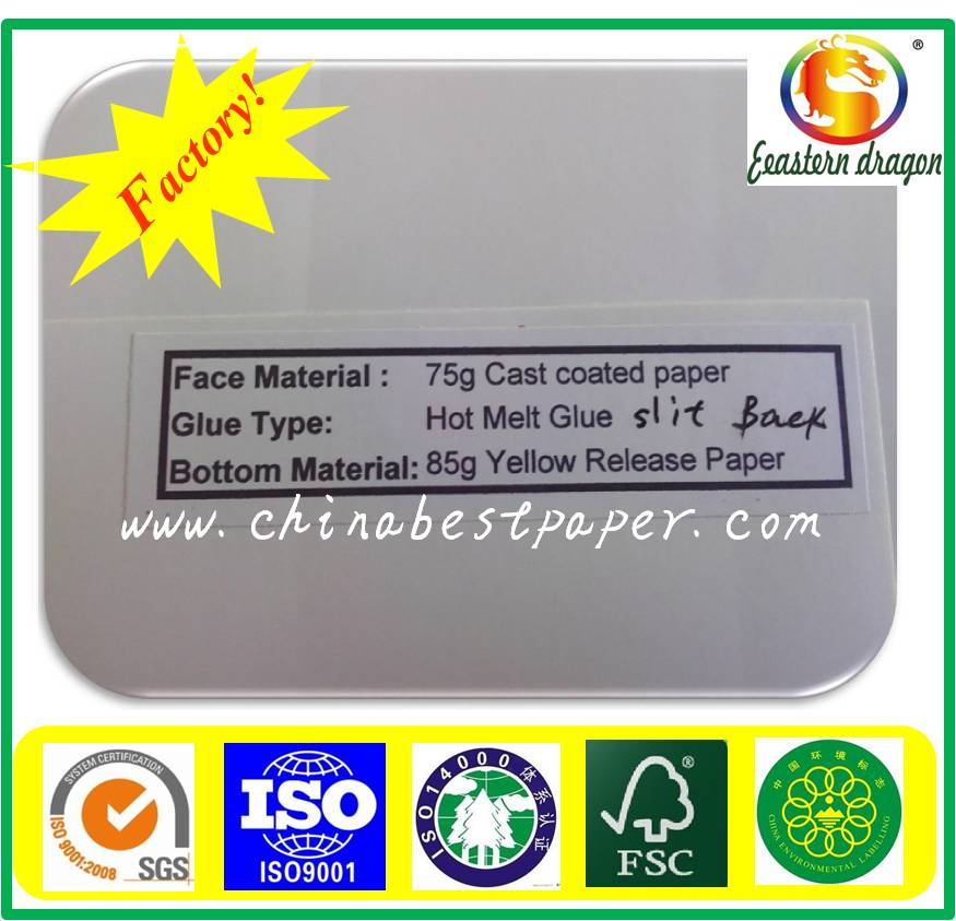 White Crack Back Adhesive Paper