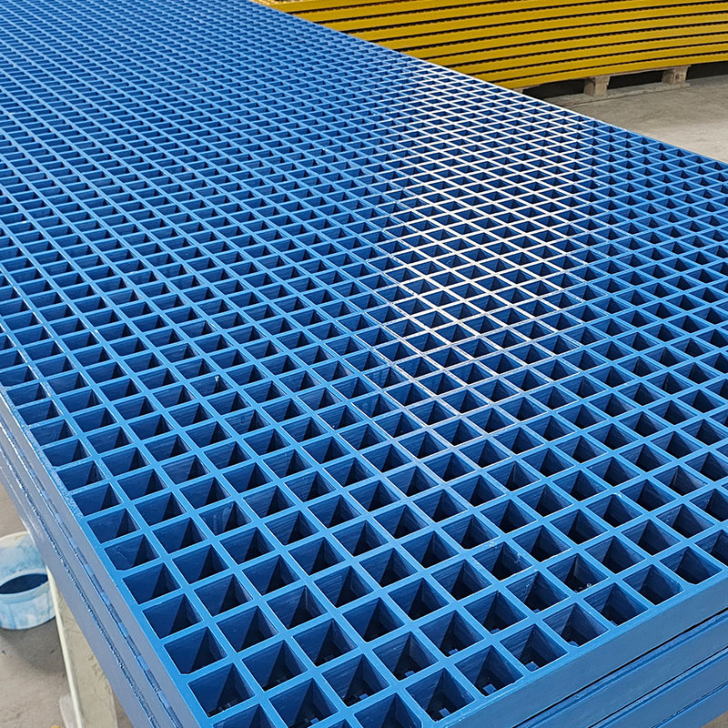 China FRP Grating Supplier Non-Conductive Mesh Panels Suitable Power Substations Acid Environment Lightweight Walkway Flooring