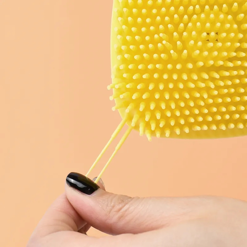 Eco Friendly Massage Scrubber Body Brush Shampoo Dispenser Silicone Bath Massage Soft Brush