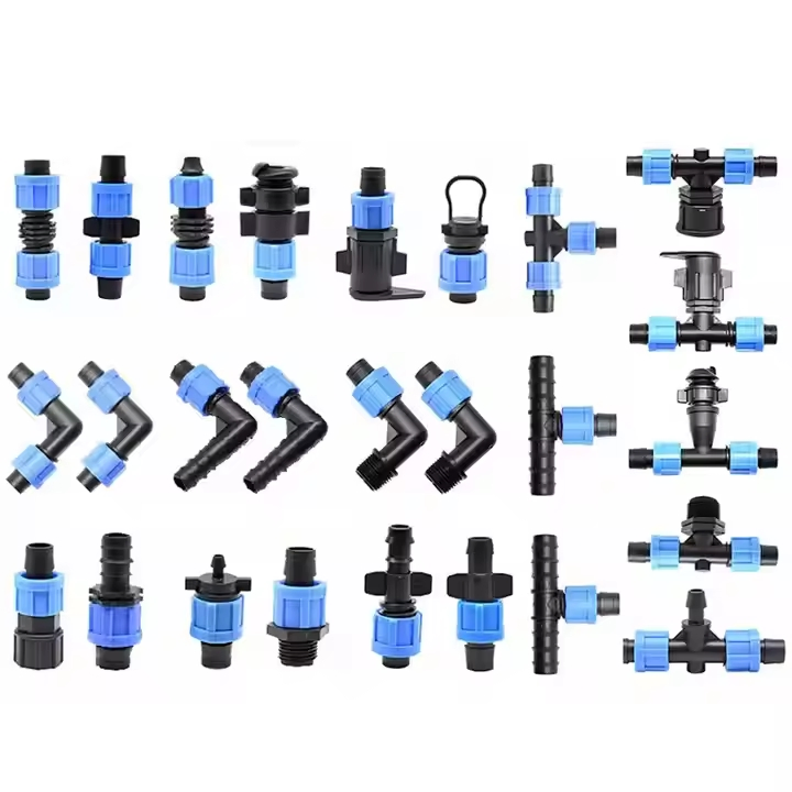 Manufacturer Agricultural Farm Drip Irrigation System Drip Irrigation Tape Fittings Coupling Drip Tape Connectors