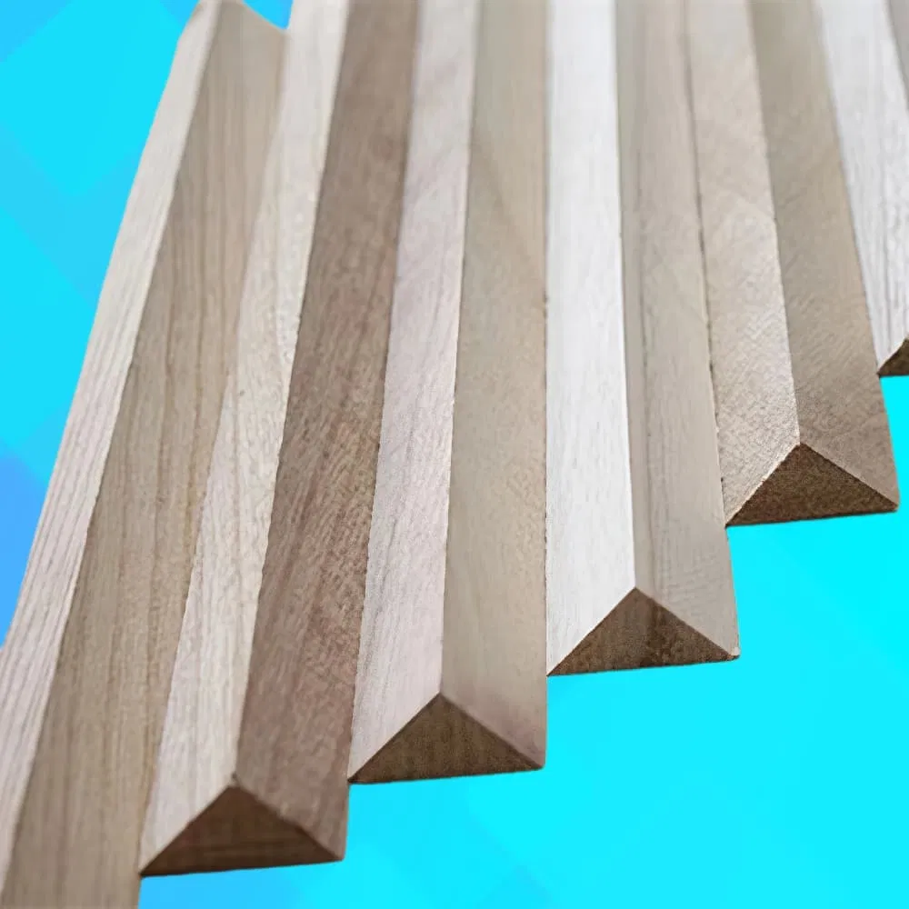 Triangular Chamfer Strips Crafted From Paulownia Wood for Builders
