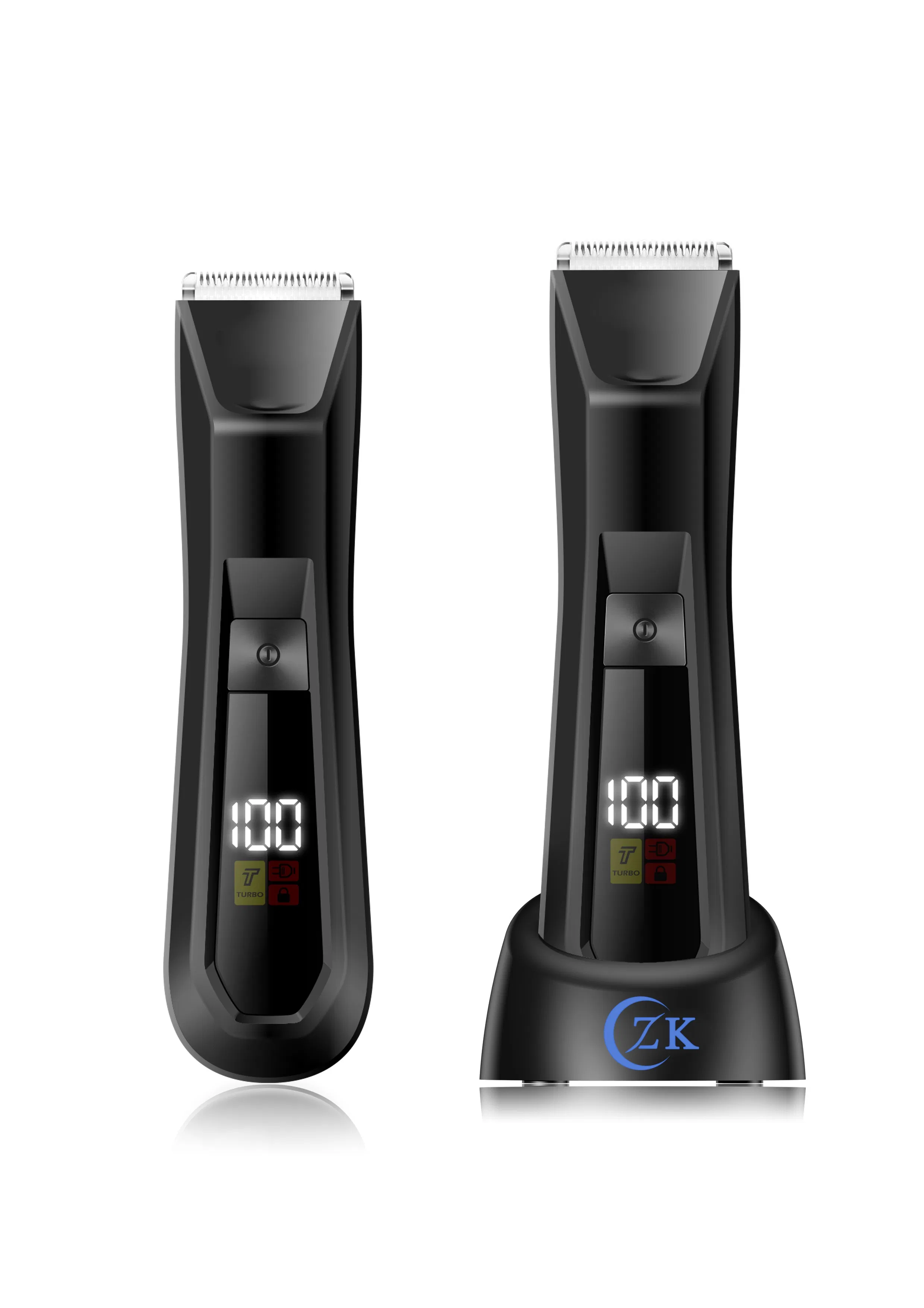 Safe Waterproof Ceramic Blade LCD Electric Hair Trimmer Men Clipper