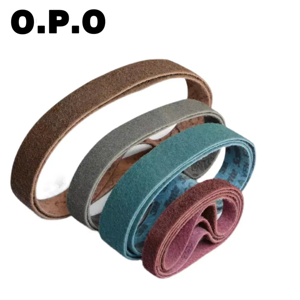 OEM Non-Woven Nylon Abrasive Belt Durable Medium Hardness Sanding Belts for Metal Polishing