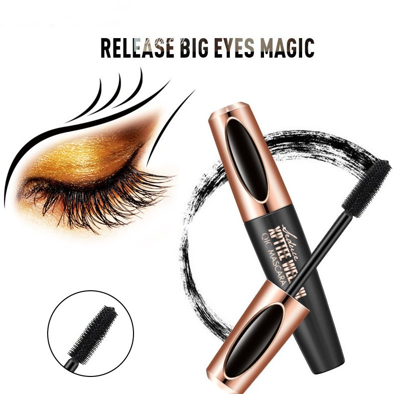 Online Wholesale in Stock New Arrival Plump Waterproof Mascara Silicone Brush Head 4D Long Lasting Big Eye Mascara