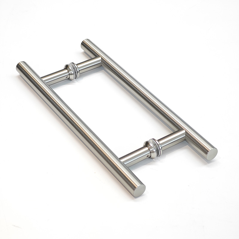 Wholesale Stainless Steel Toilet Glass Door Cubicle Hardware Round Tube Sanitary Ware Accessories Brass Pull Fittings Slidng Shower Enclosure Room Handle