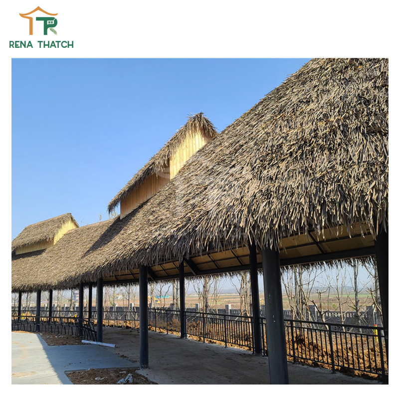 Plastic Simulated Artificial Thatch Roof Gazebo Synthetic Thatch Roofing with Fire Resistance