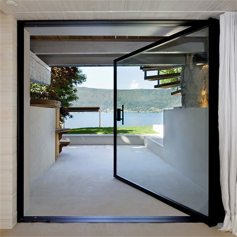 Premium Quality Aluminum Door for Entrances with Minimalist Design and Glass