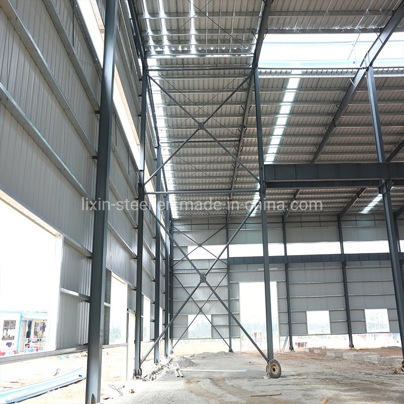 Africa Steel Structure Storage Shed Prefabricated Buildings Connect with Steel Bridge