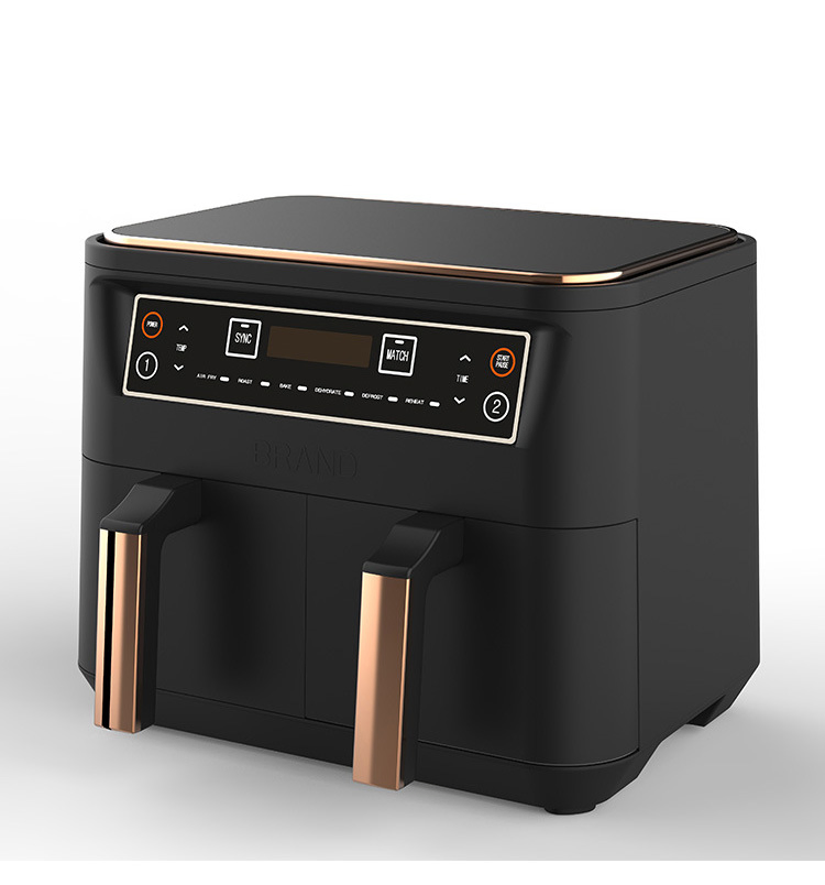 Dual Zone Visible Window Air Fryer Oil Free Automatic Electric Fryer Oven