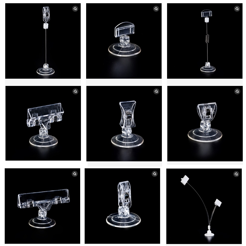 Price Clips "Sign Clip" with Power Clamp and Steel Wire Price Labelling Displays Price Displays Sign Clips