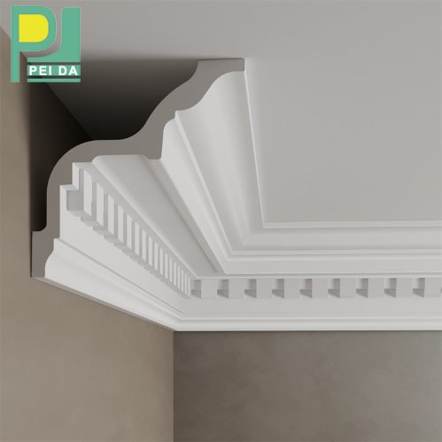Gypsum Cornice Designs with LED Linear Light for Ceiling Decoration