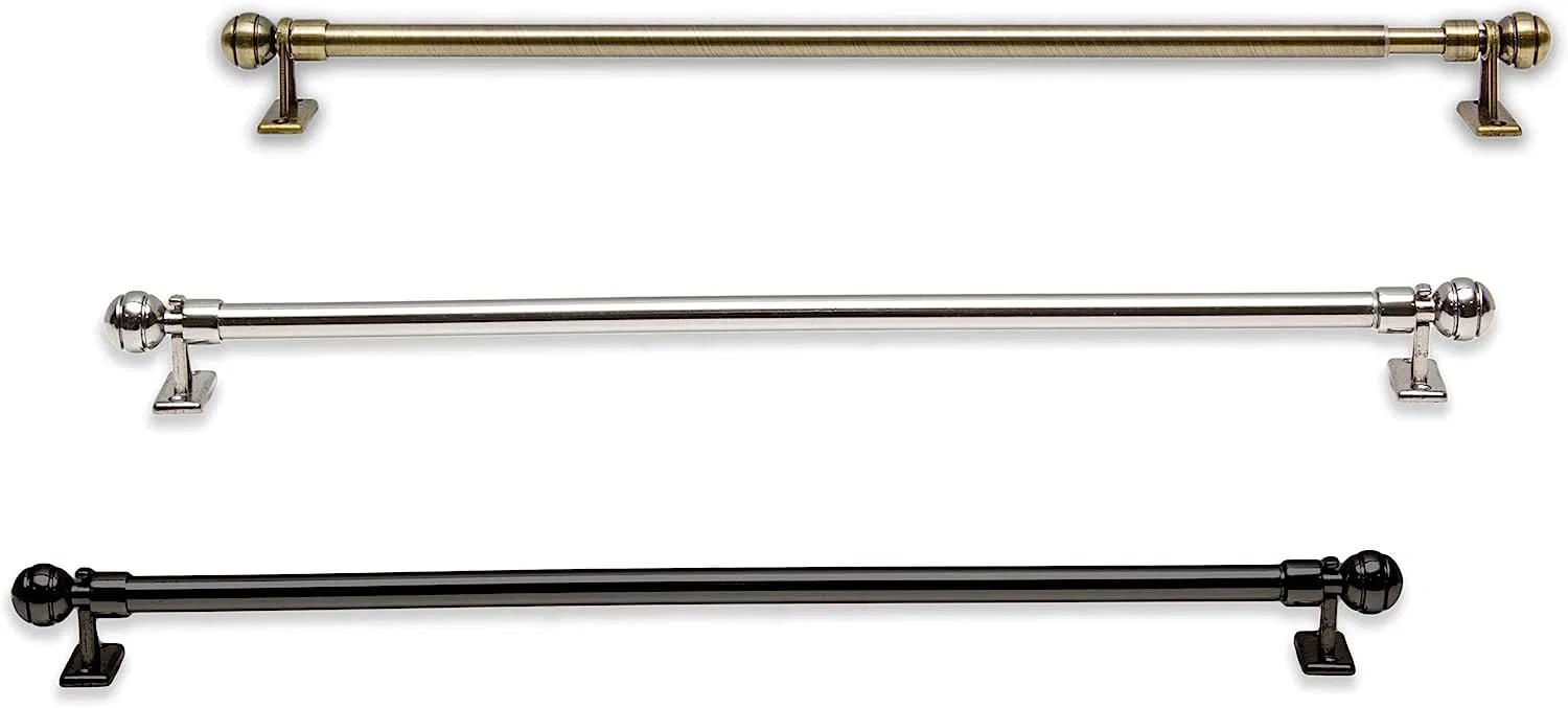 Multifunctional Adjustment Curtain Rod Cafe Curtain Rod Adjustable Copper Telescopic Black Aluminum Alloy Smart Curtain Rod