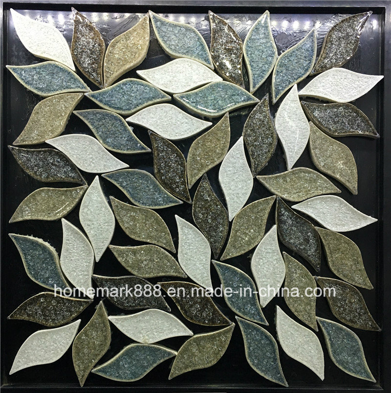 8mm Thickness Good Quality Ice Crack Porcelain Mosaic for Wall