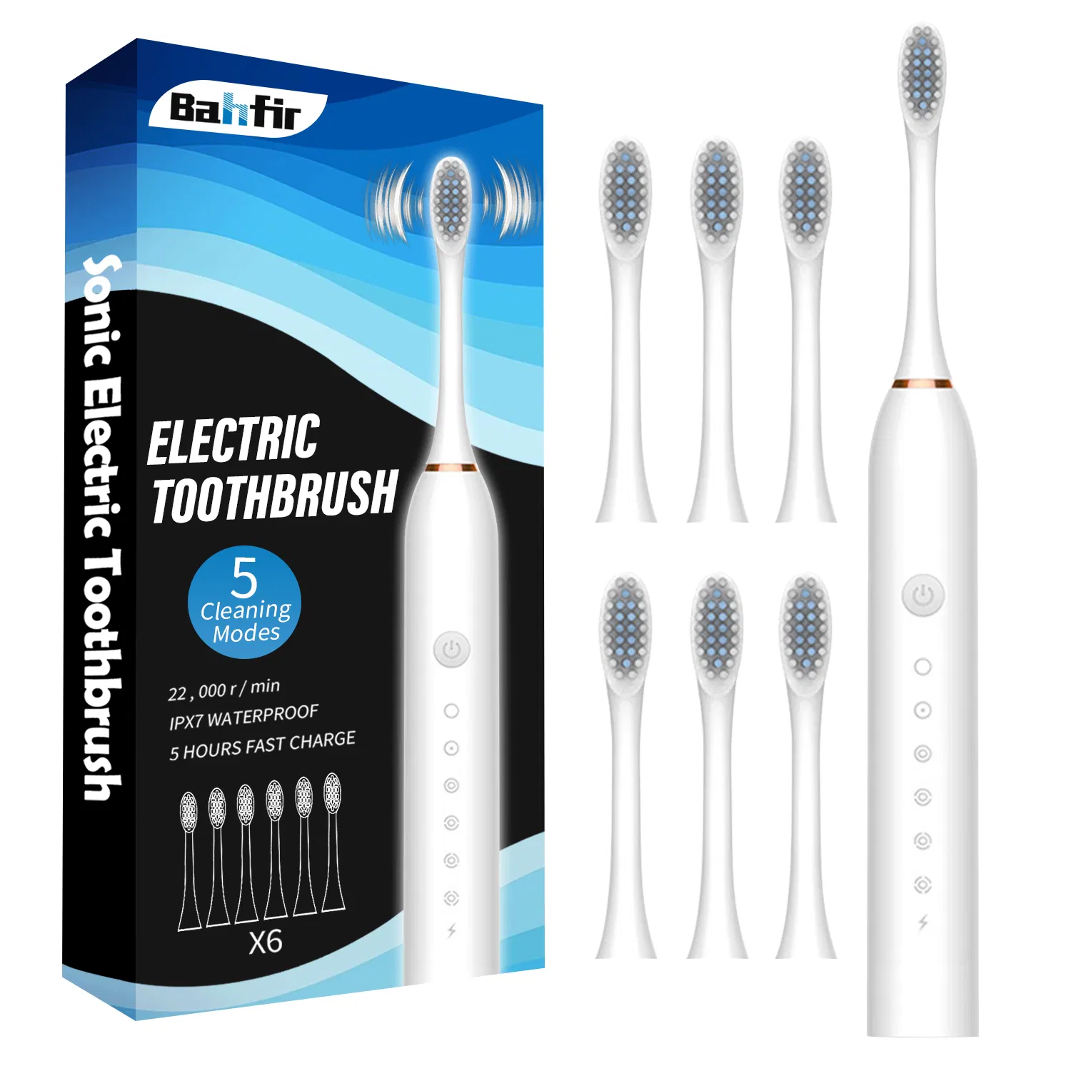 Wireless Rechargeable Washable Electronic Whitening Teeth Brush Electric Toothbrush