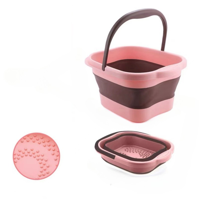 Multiple Usage Plastic Vessel 3 Colors Foldable Portable Hand-Wash Bathroom Kitchen Basin