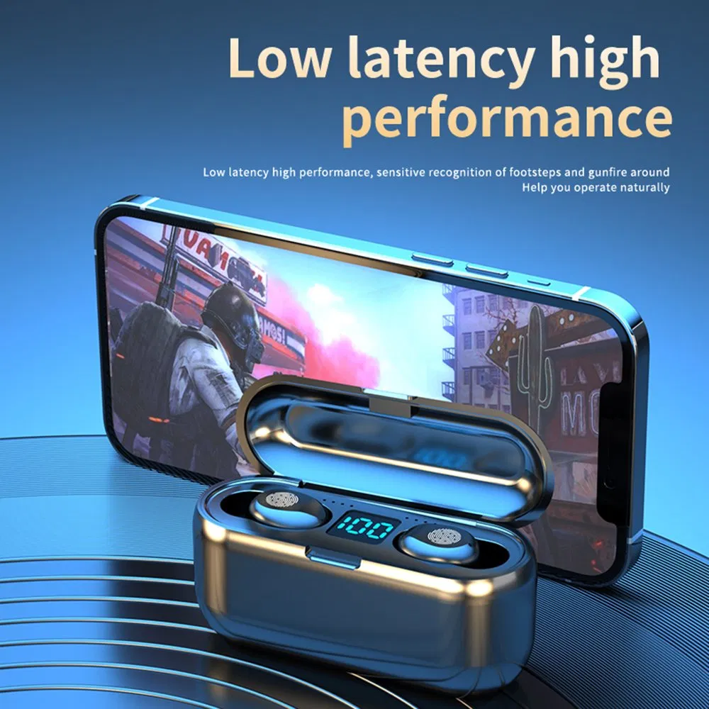 Bluetooth Mini Headphones 5.0 True Wireless Earbuds Earphone with 2000mAh Charging Sports Gaming Headset with LED Display