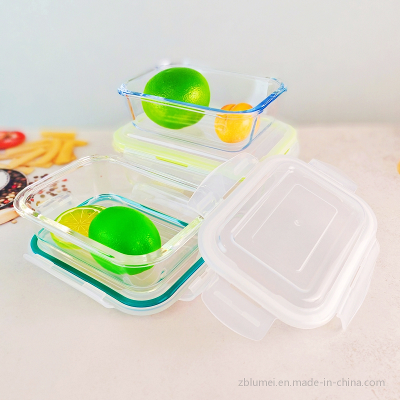 Airtight Borosilicate Heat-Resistant Glass Food Storage Container with BPA Free Lid - Microwave & Dishwasher Safe