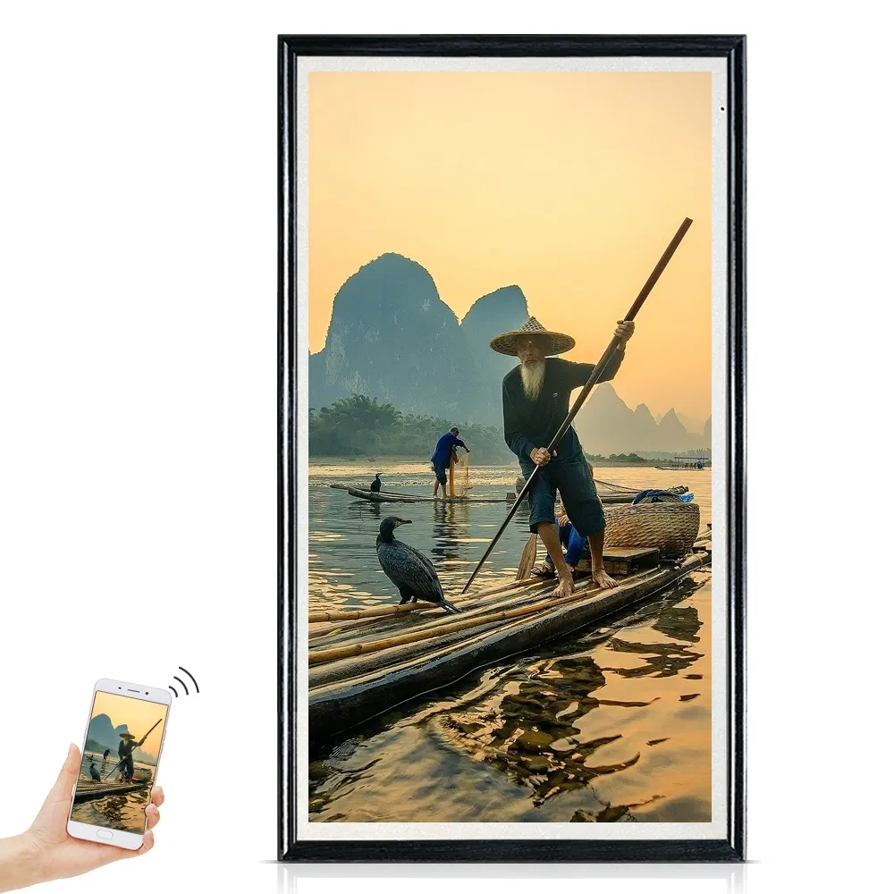 43 Inch Digital Photo Frame with Wooden Frame Video Player