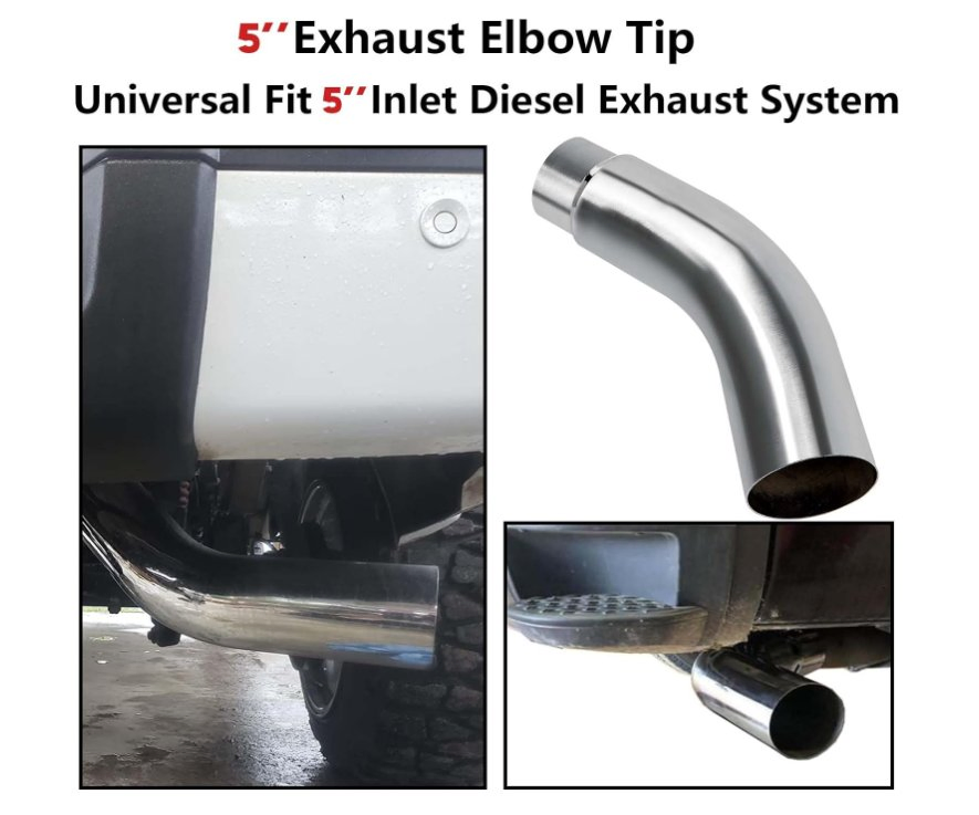 Хромированный наконечник глушителя 4-6 дюймов, 45 градусов