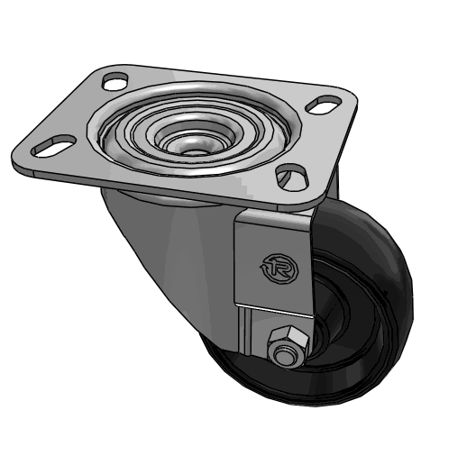 Yikong Tr 100mm Polyurethane Industry Trolley Durable and Sustainable 200dan Wheel Caster Wheels for Agv AMR Forklift