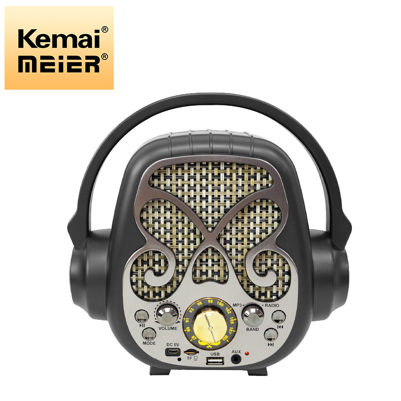 China Wholesale Bluetooth Radio Speaker Subwoofer Meier M-V21bts FM Radio, LED Flashlight Bluetooth Radio