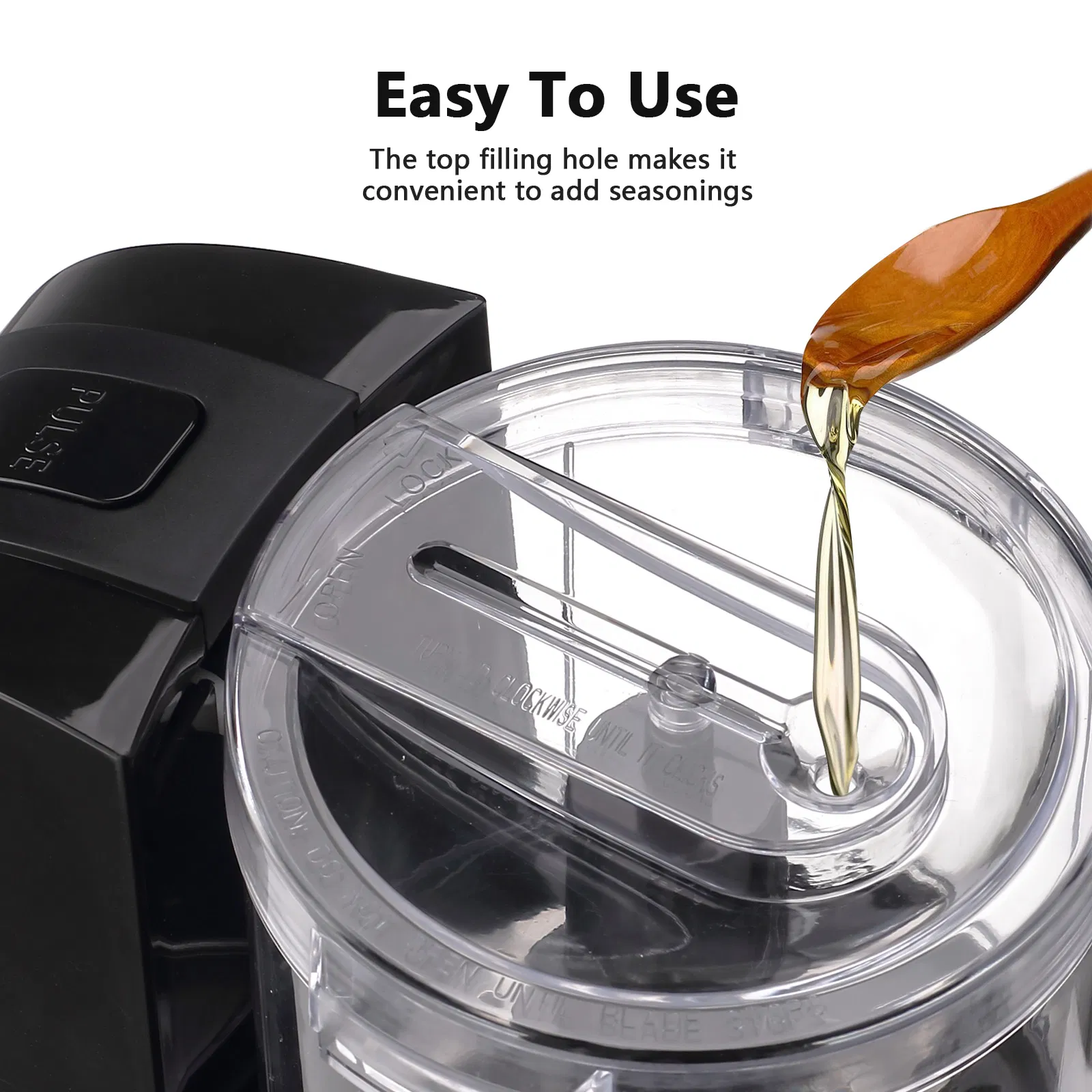 Mini Electric Food Chopper 2-Speed Household Meat Grinder with Copper Motor