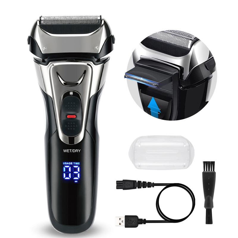 New Electric Shaver with LED Display Professional Reciprocating Multi-Functional Shaver
