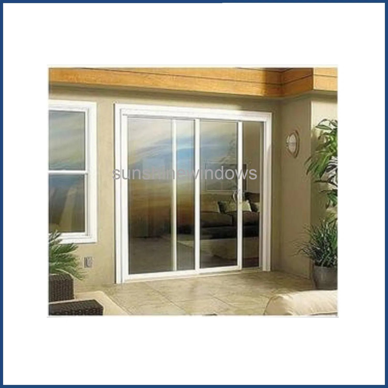 OEM Plastic Profile Frame Glass Sliding Door